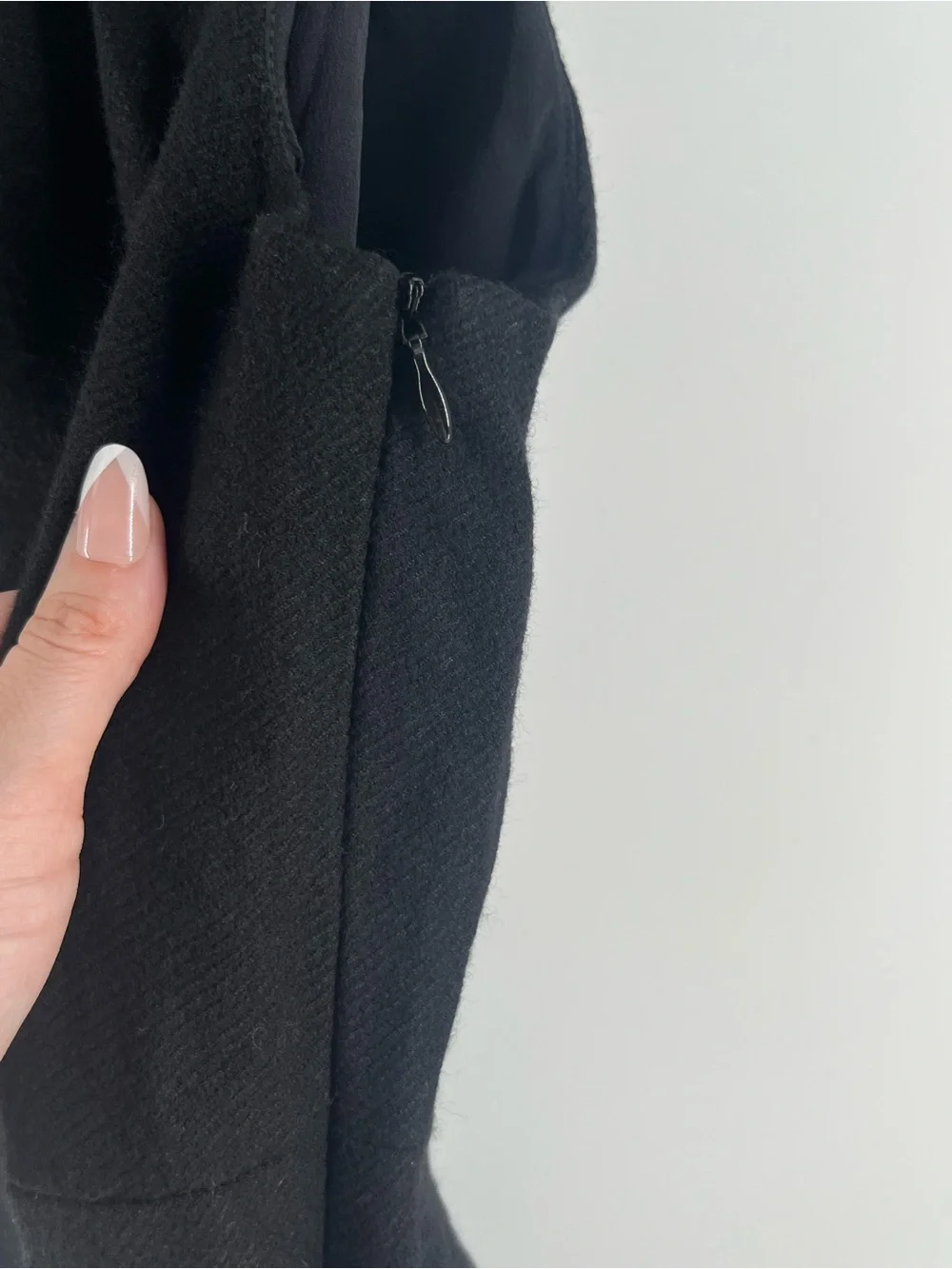 Adam Lippes 100% Wool Sheath Dress 10 Black Silk Lined Pockets Luxury Career - Picture 8 of 14